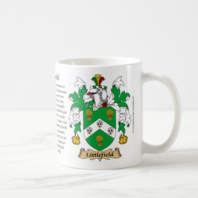 Littlefield, the Origin, the Meaning and the Crest Coffee Mug (Right)
