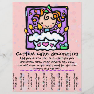 LittleGirlie Cake Decorator tear sheet flyer