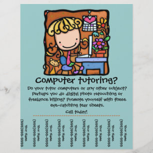 LittleGirlie is a computer tutor! Customise it Flyer