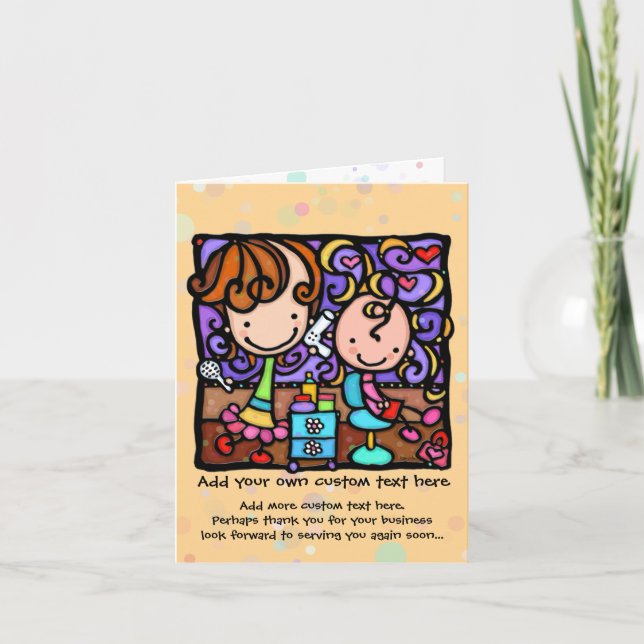 LittleGirlie plays Hair Stylist BUFF card (Front)