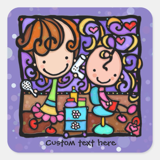 LittleGirlie plays Hair Stylist PURPLE sticker (Front)