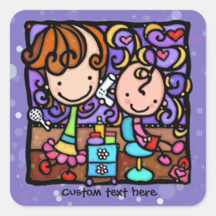 LittleGirlie plays Hair Stylist PURPLE sticker