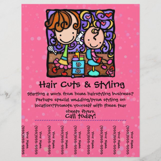 LittleGirlie stylist working from home! PINK Flyer (Front)