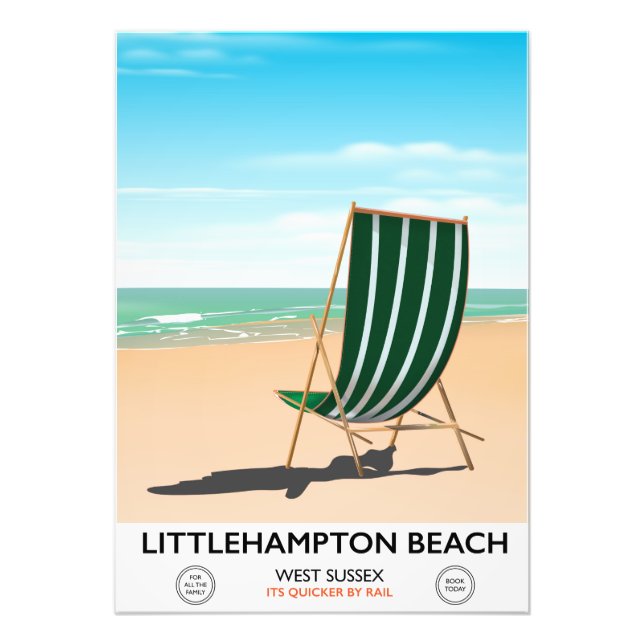 Littlehampton Beach East Sussex travel poster (Front)