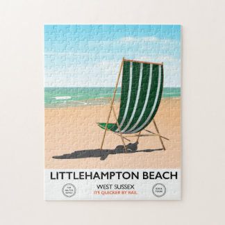 Littlehampton Beach East Sussex travel poster Jigsaw Puzzle