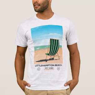 Littlehampton Beach East Sussex travel poster T-Shirt