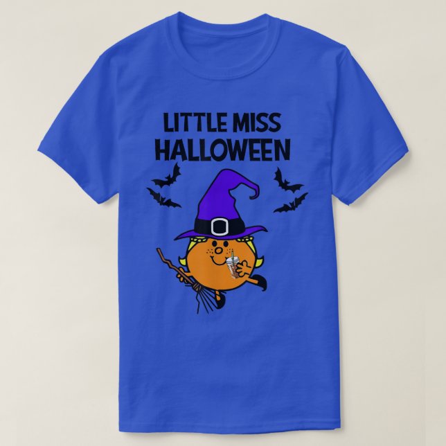 LittleMiss Halloween, Funny Cute Little Witch On B T-Shirt (Design Front)