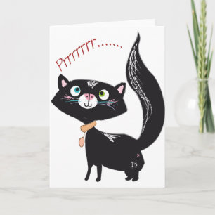 LittlePixyBoots - *Blacky* Kitty Cat Holiday Card