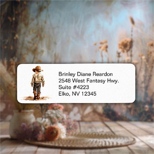 Littlest Cowboy Return Address Label