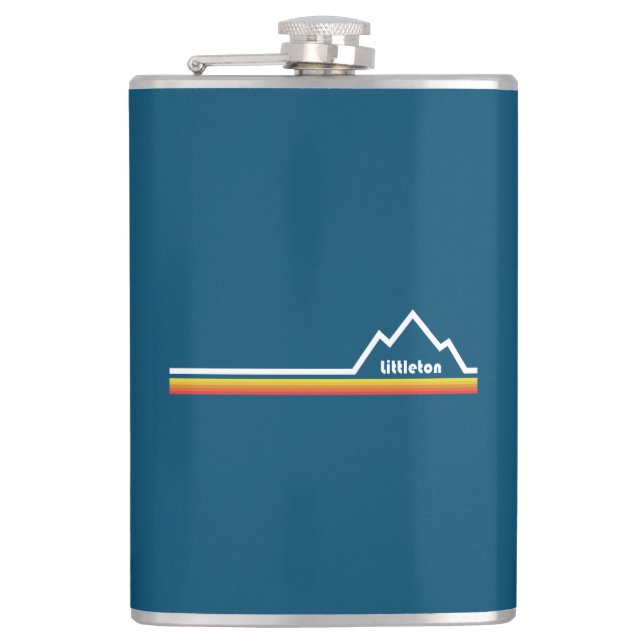 Littleton New Hampshire Hip Flask (Front)