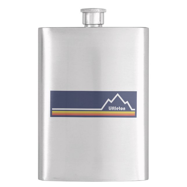 Littleton New Hampshire Hip Flask (Front)