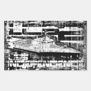 Littoral combat ship Independence Your Custom Rec Rectangular Sticker