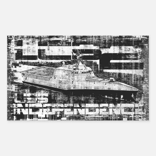 Littoral combat ship Independence Your Custom Rec Rectangular Sticker (Front)