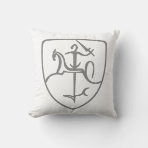 Lituanian Coat of Arms Vytis Throw Pillow