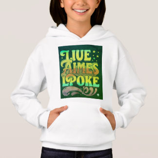 "LIUE AIMES LPOKE Slogan Girls' Pullover Hoodie" "