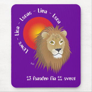 Liun 23 fanadur fin 22 avust Mauspad Mouse Mat