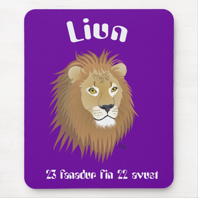 Liun 23 fanadur fin 22 avust Mauspad Mouse Mat (Front)