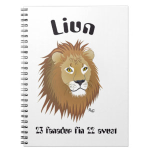 Liun 23 fanadur fin 22 avust Notizheft Notebook