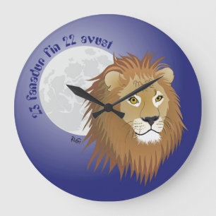 Liun 23 fanadur fin 22 avust Uhr Large Clock