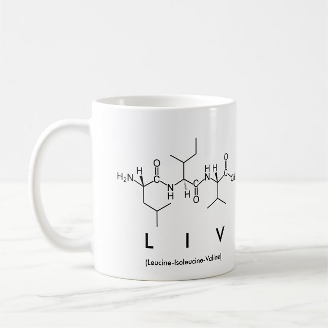 Liv peptide name mug (Left)