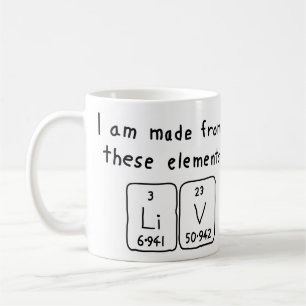 Liv periodic table name mug