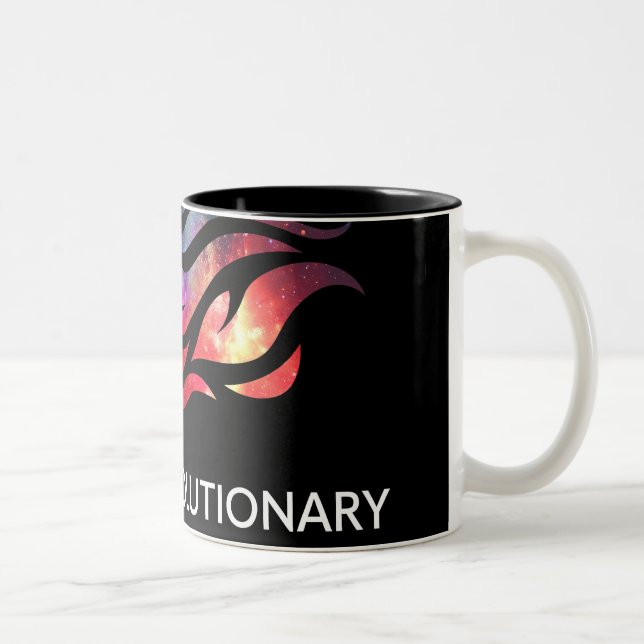 "LIV Revolutionary FULL BLK Mug" Two-Tone Coffee Mug (Right)