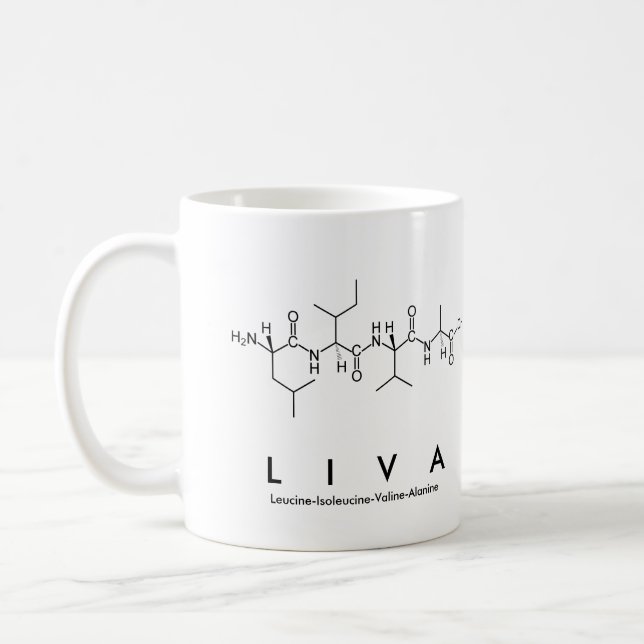 Liva peptide name mug (Left)