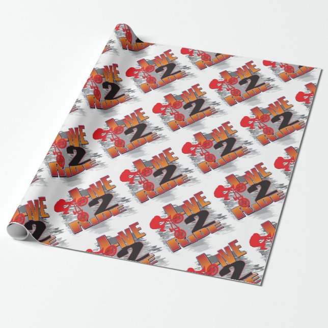 LIVE-2-RIDE-BMX WRAPPING PAPER (Unrolled)