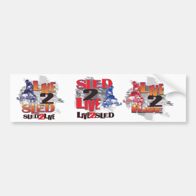 Live 2 Sled Sled 2 Live Bumper Sticker (Front)