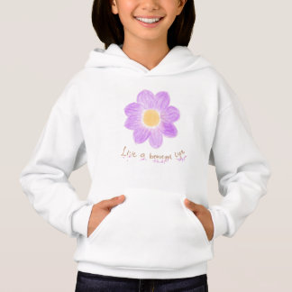 Live a Beautiful Life Purple Yellow Floral Botanic