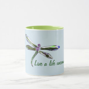 Live a Life Uncommon - Dragonfly Mug