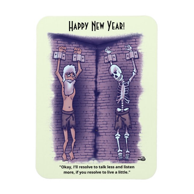 Live A Little New Year's Photo Magnet (Vertical)