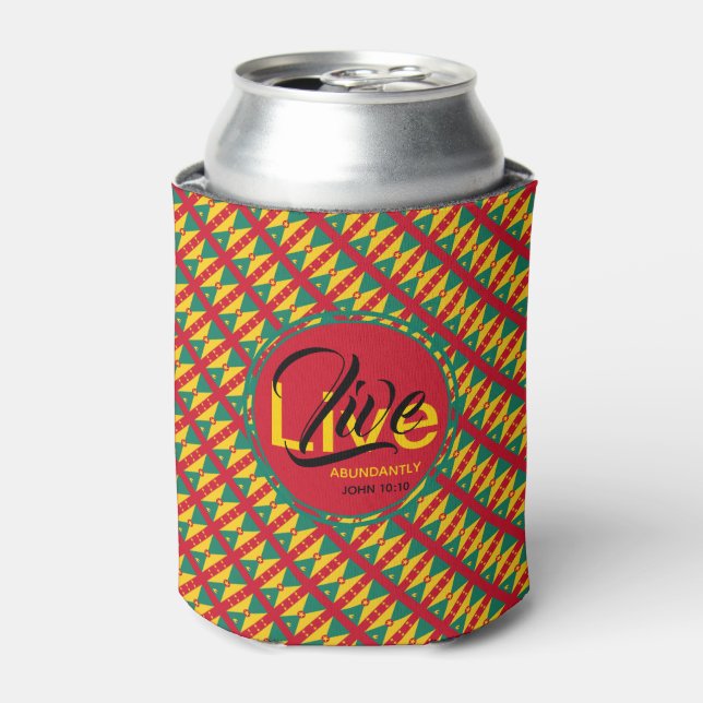 Live Abundantly John 10:10 GRENADA Can Cooler (Can Front)