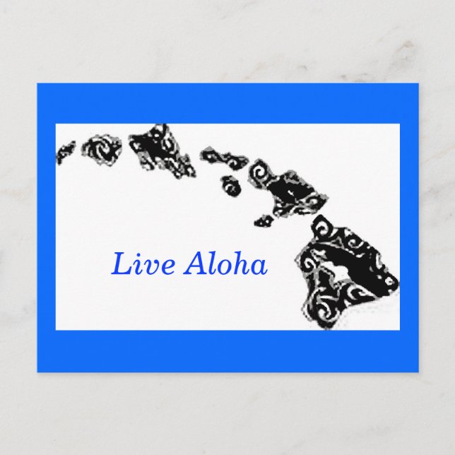 Live Aloha hawaiian islands Postcard (Front)