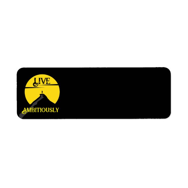 Live Ambitiously Return Address Label (Front)