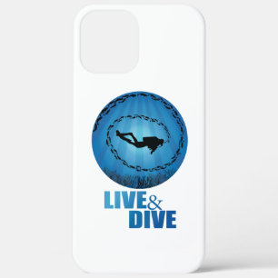 Live and Dive Scuba Diver iPhone 12 Pro Max Case