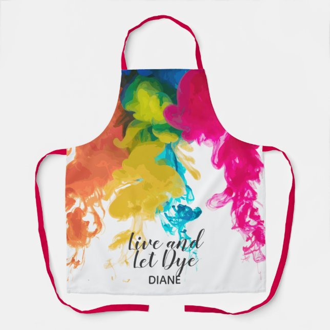 Live and Let Dye - Swirling Dye Colors Apron (Front)