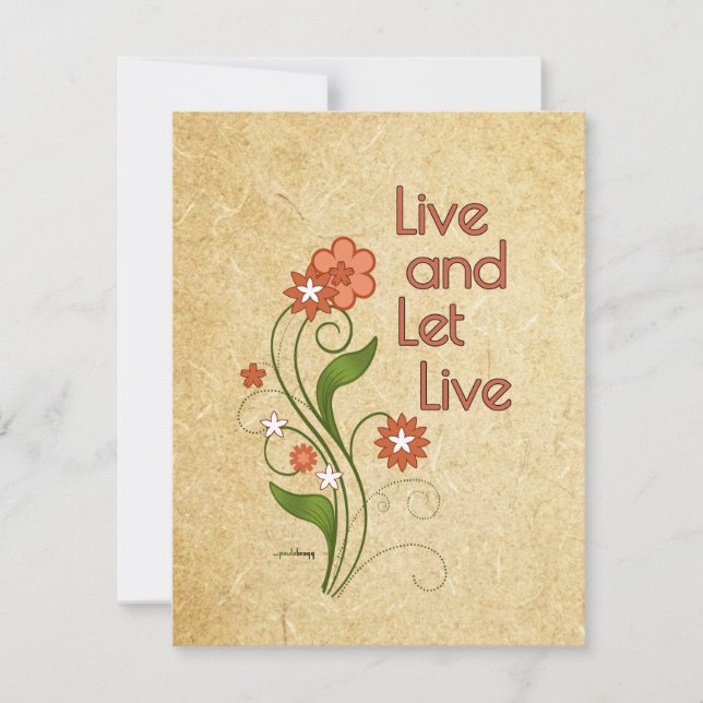 Live and Let Live (12 step programs) Invitation (Front)