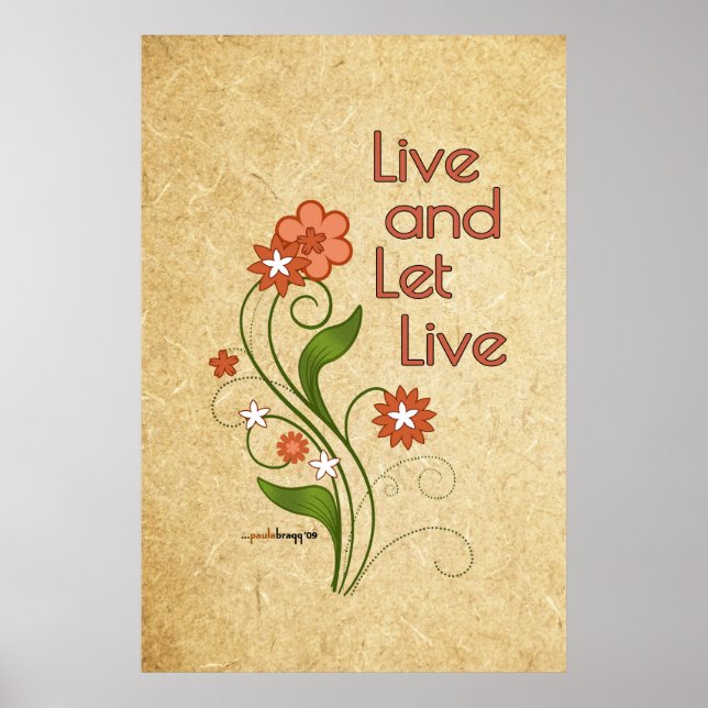 Live and Let Live (12 step programs) Poster (Front)