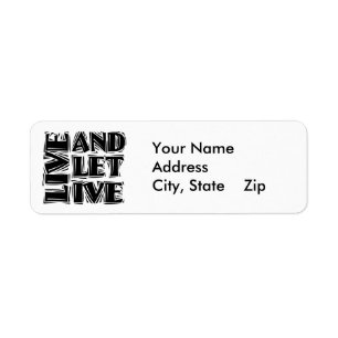 Live and Let Live 12 Step Recovery Slogan Quote