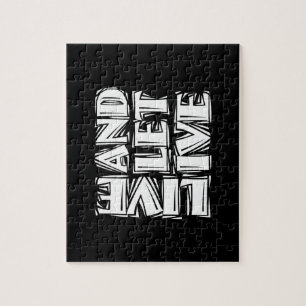 Live and Let Live 12 Step Recovery Slogan Quote Jigsaw Puzzle
