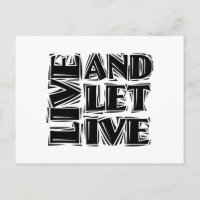 Live and Let Live 12 Step Recovery Slogan Quote