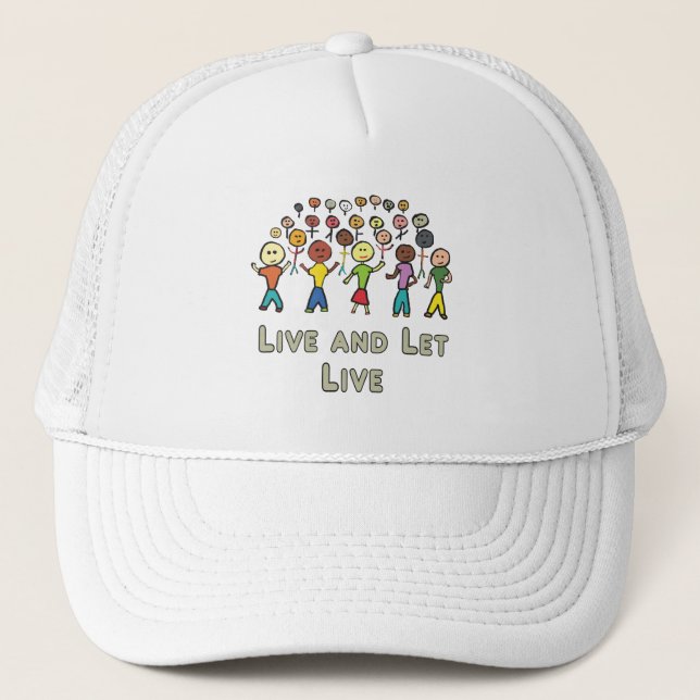 Live and Let Live Trucker Hat (Front)