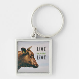 "Live and let live" vegan Key Ring