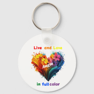 Live And Love In Full Colour Key Ring