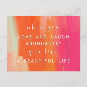 Live and Love Life Postcard