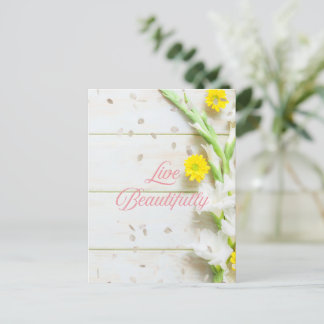 Live Beautifully - iPhone / iPad case Postcard