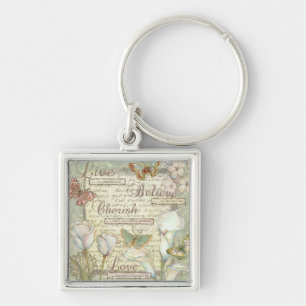 Live Believe Cherish Key Ring
