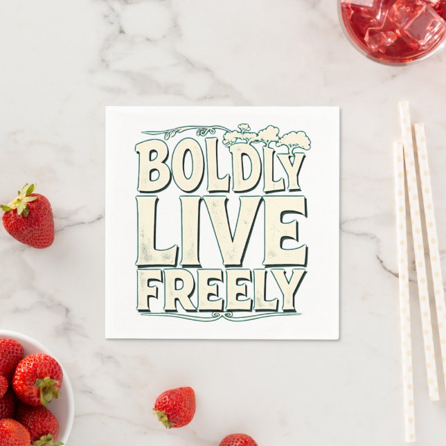 Live Boldly.Live Freely Napkin (Insitu)