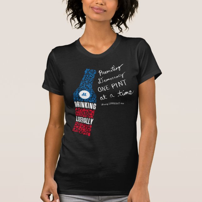 Live Bottle Women's Black T-Shirt (Front)